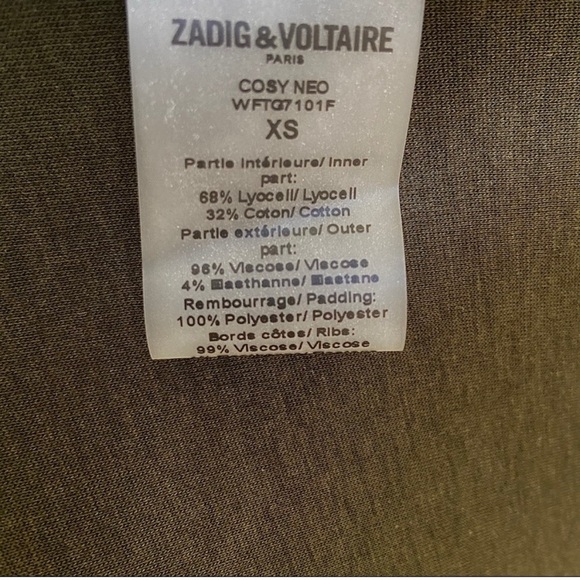 ❗️Moving SALE Zadig & Voltaire  Cosy Neo Sweatshirt Jacket in size XS - Picture 4 of 7